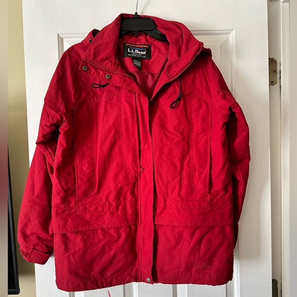 Vintage 90/00s  Red L.L.Bean nylon coat, women’s medium - Picture 2 of 7